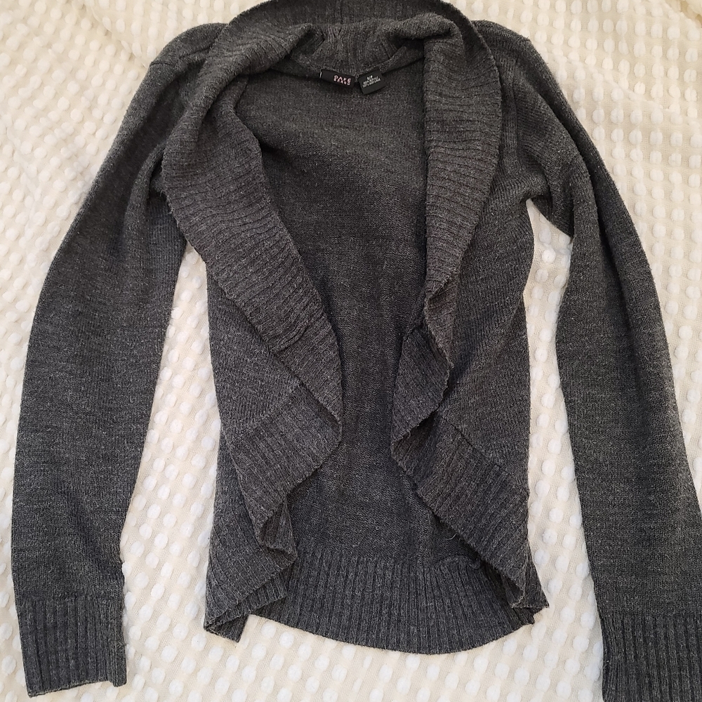 Charcoal grey cardigan, size small